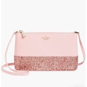 Kate Spade Pink and Glitter Crossbody Bag NWT